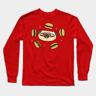 Hypnotized Hamburger Pug Long Sleeve T-Shirt